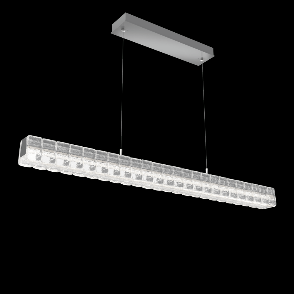 Asscher Linear Suspension 48&#34;-Classic Silver-Asscher Clear