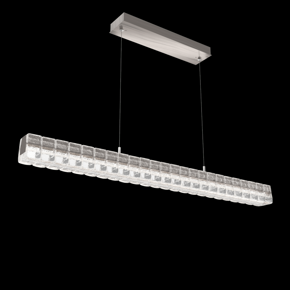 Asscher Linear Suspension 48&#34;-Gunmetal-Asscher Clear