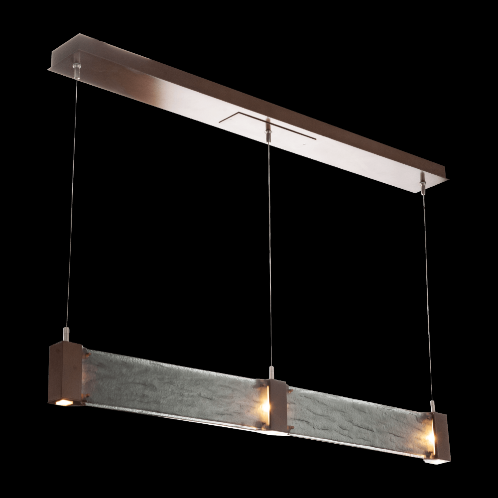 Parallel Linear Suspension-Flat Bronze-Granite Glass