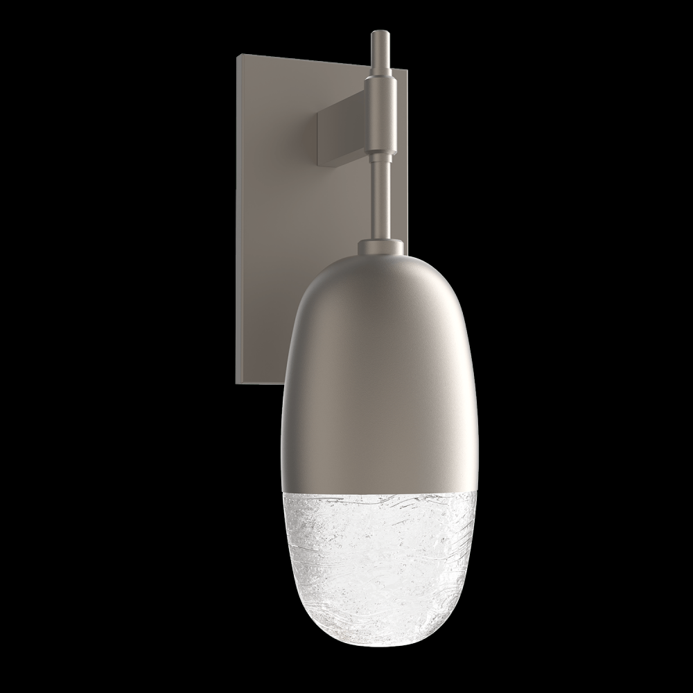 Pebble Sconce-Beige Silver-Pebble Clear