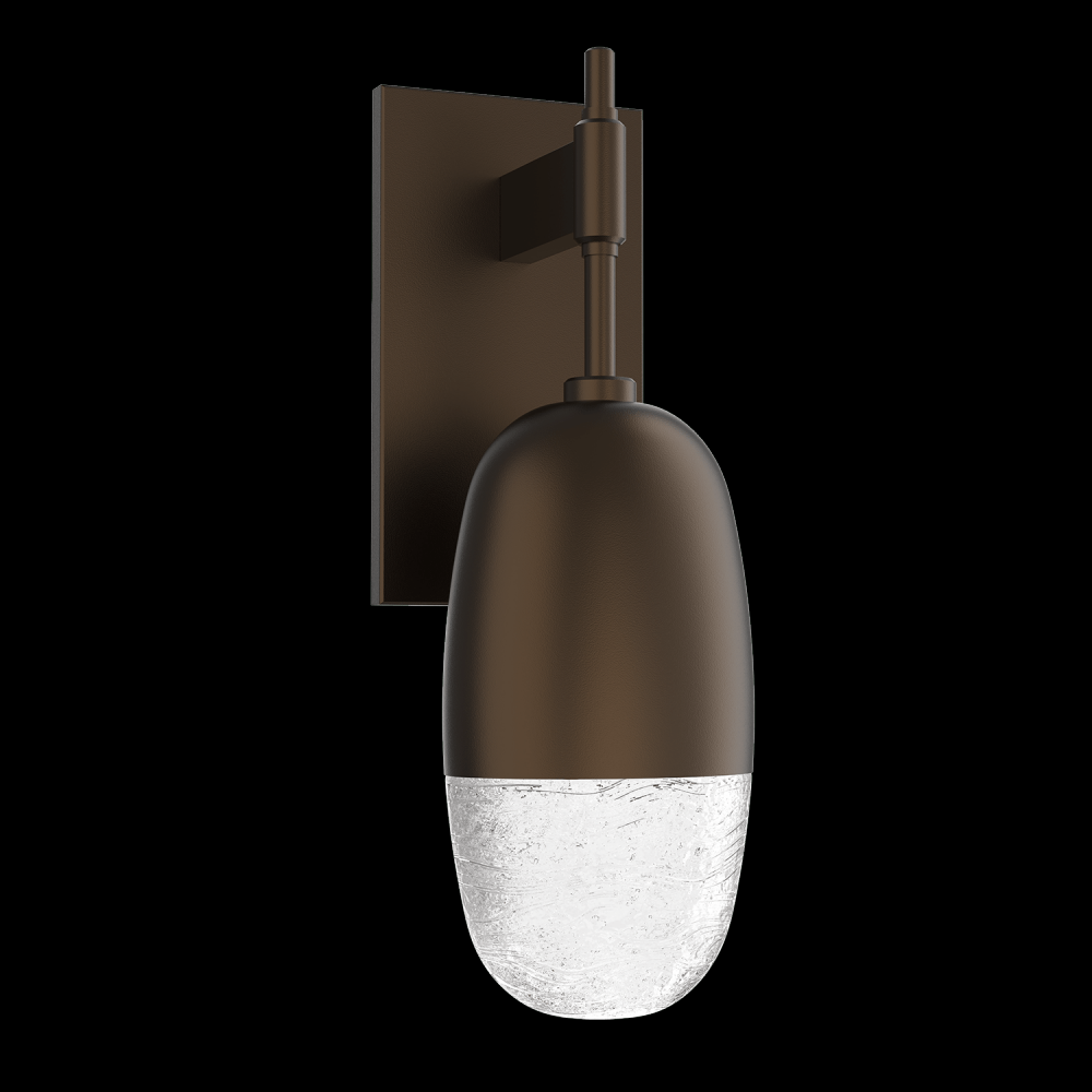 Pebble Sconce-Flat Bronze-Pebble Clear