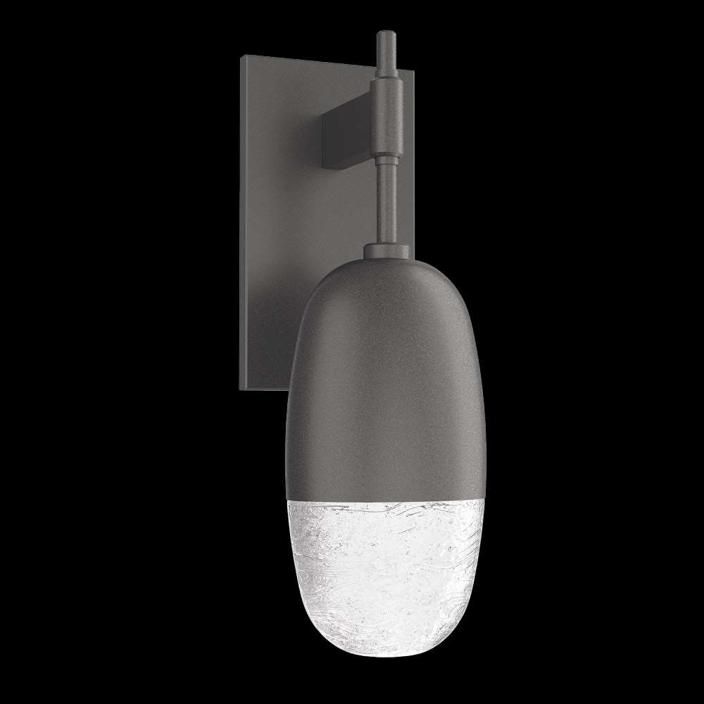 Pebble Sconce-Graphite-Pebble Clear