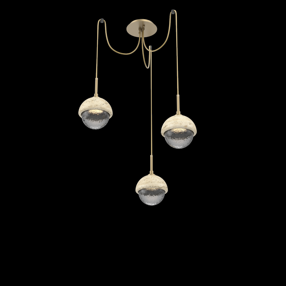 Cabochon Round 3pc Swag Multi-Pendant