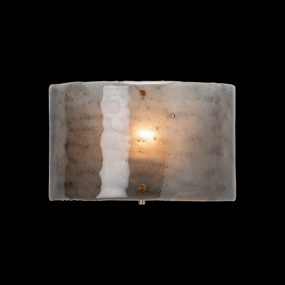 Textured Glass Round Cover Sconce-0A 11&#34;
