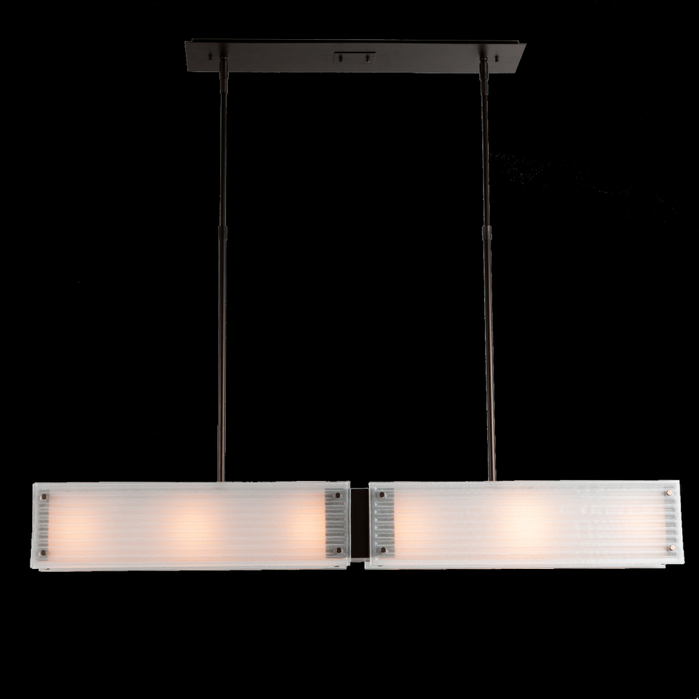 Textured Glass Linear Suspension-56-Burnished Bronze