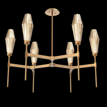 Hammerton CHB0049-37-NB-RB-001-L3 - Aalto Round Belvedere Chandelier-37-Novel Brass