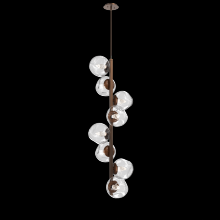 Hammerton CHB0086-T8-BB-GC-001-L1 - Luna 8pc Twisted Vine-Burnished Bronze-Geo Inner - Clear Outer-Threaded Rod Suspension-LED 2700K
