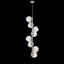 Hammerton CHB0086-T8-BS-GC-001-L3 - Luna 8pc Twisted Vine-Beige Silver-Geo Inner - Clear Outer-Threaded Rod Suspension-LED 3000K