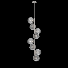 Hammerton CHB0086-T8-BS-GS-001-L3 - Luna 8pc Twisted Vine-Beige Silver-Geo Inner - Smoke Outer-Threaded Rod Suspension-LED 3000K