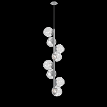 Hammerton CHB0086-T8-CS-FC-001-L1 - Luna 8pc Twisted Vine-Classic Silver-Floret Inner - Clear Outer-Threaded Rod Suspension-LED 2700K