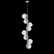 Hammerton CHB0086-T8-CS-GC-001-L3 - Luna 8pc Twisted Vine-Classic Silver-Geo Inner - Clear Outer-Threaded Rod Suspension-LED 3000K