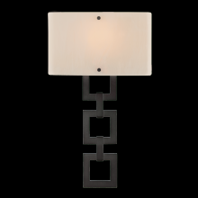 Hammerton CSB0033-0B-BS-SG-E2 - Carlyle Square Link Cover Sconce-0B 11"