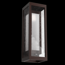 Hammerton ODB0027-18-SB-F-L2 - Outdoor Double Box Cover Sconce with Glass-Statuary Bronze-Glass