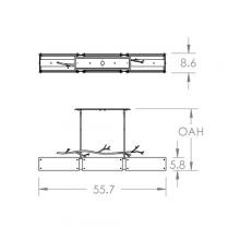 Hammerton PLB0032-0C-FB-IW-001-E2 - Ironwood Linear Suspension-0C-Flat Bronze