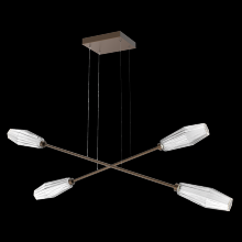 Hammerton PLB0049-M2-FB-C-CA1-L3 - Aalto Double Moda-Flat Bronze-Clear Blown Glass-Stainless Cable-LED 3000K