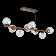 Hammerton PLB0086-T8-BB-FC-001-L3 - Luna 8pc Twisted Branch-Burnished Bronze-Floret Inner - Clear Outer-Threaded Rod Suspension-LED