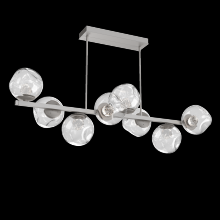 Hammerton PLB0086-T8-BS-FC-001-L3 - Luna 8pc Twisted Branch-Beige Silver-Floret Inner - Clear Outer-Threaded Rod Suspension-LED 3000K