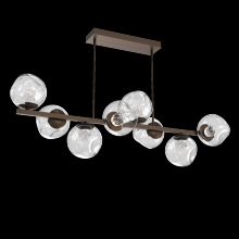 Hammerton PLB0086-T8-FB-FC-001-L1 - Luna 8pc Twisted Branch-Flat Bronze-Floret Inner - Clear Outer-Threaded Rod Suspension-LED 2700K