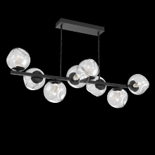 Hammerton PLB0086-T8-MB-GC-001-L3 - Luna 8pc Twisted Branch-Matte Black-Geo Inner - Clear Outer-Threaded Rod Suspension-LED 3000K