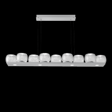 Hammerton PLB0091-0C-CS-C-CA1-L3 - Vessel 59-inch Platform Linear-Classic Silver-Clear Blown Glass-Stainless Cable-LED 3000K