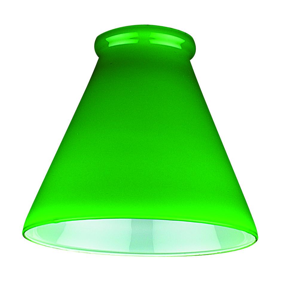 CASED GREEN CONE GLASS SHADE