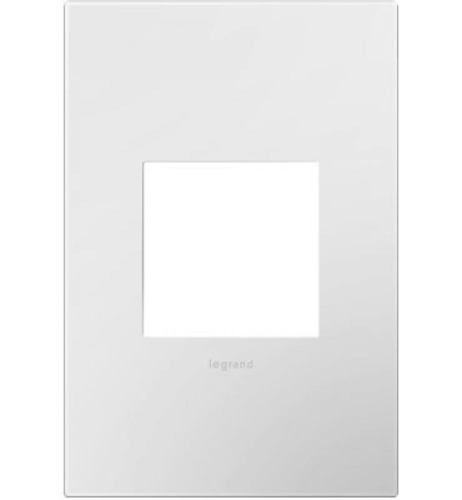 Adorne® Gloss White One-Gang Screwless Wall Plate with Microban®