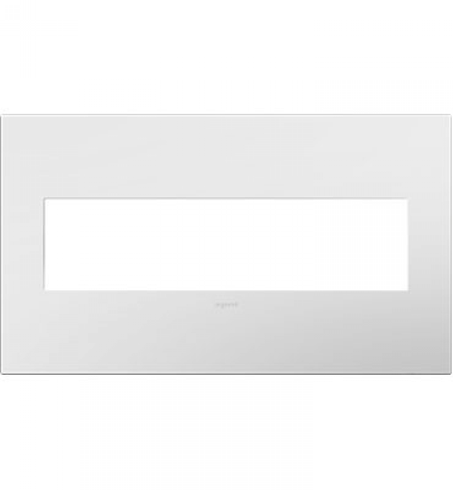 Adorne® Gloss White Four-Gang Screwless Wall Plate with Microban®