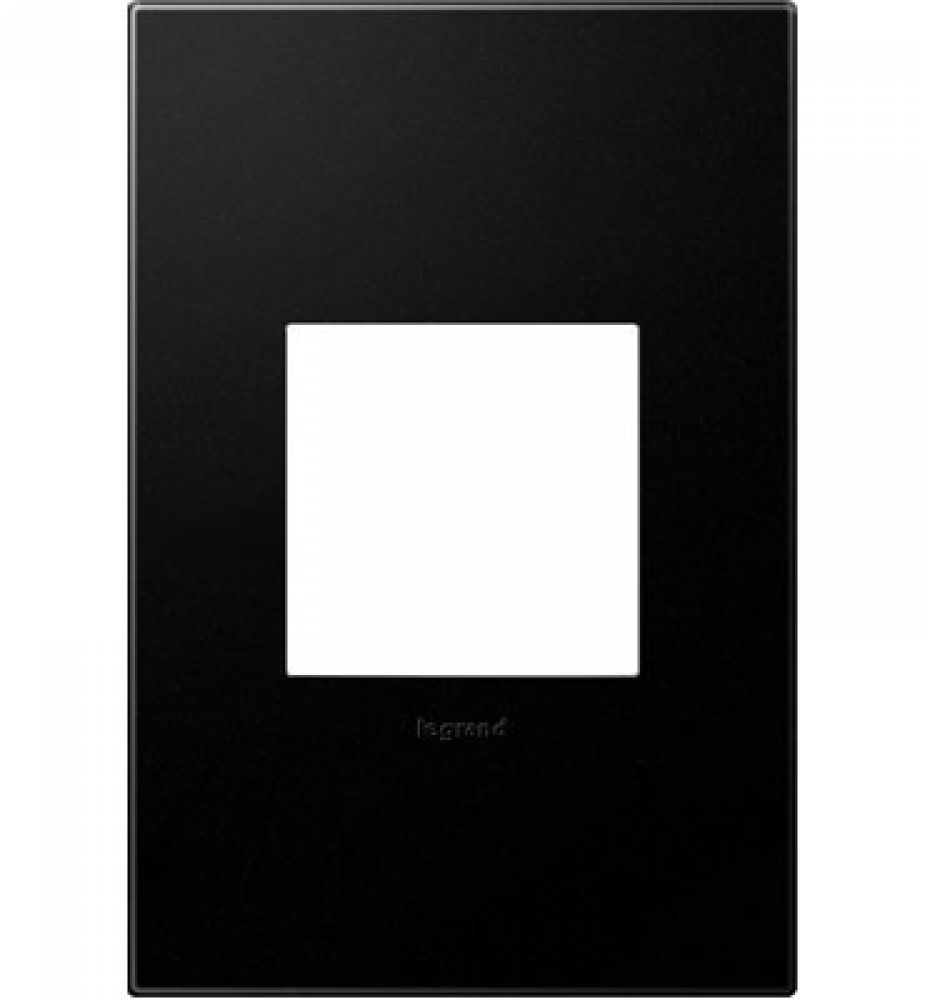 Adorne® Graphite One-Gang Screwless Wall Plate with Microban®