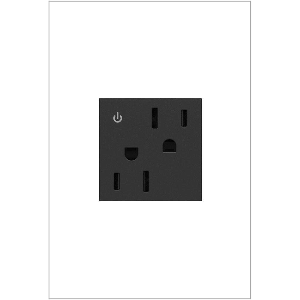 Adorne® 15A Tamper-Resistant Dual-Controlled Outlet, Graphite