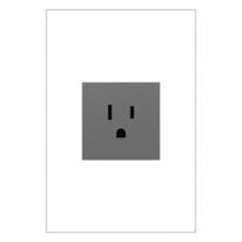 Legrand ARTR151M10 - adorne® 15A Single Tamper-Resistant Outlet, Magnesium