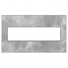 Legrand AWM4GSP4 - adorne® Spiraled Stainless Four-Gang Screwless Wall Plate