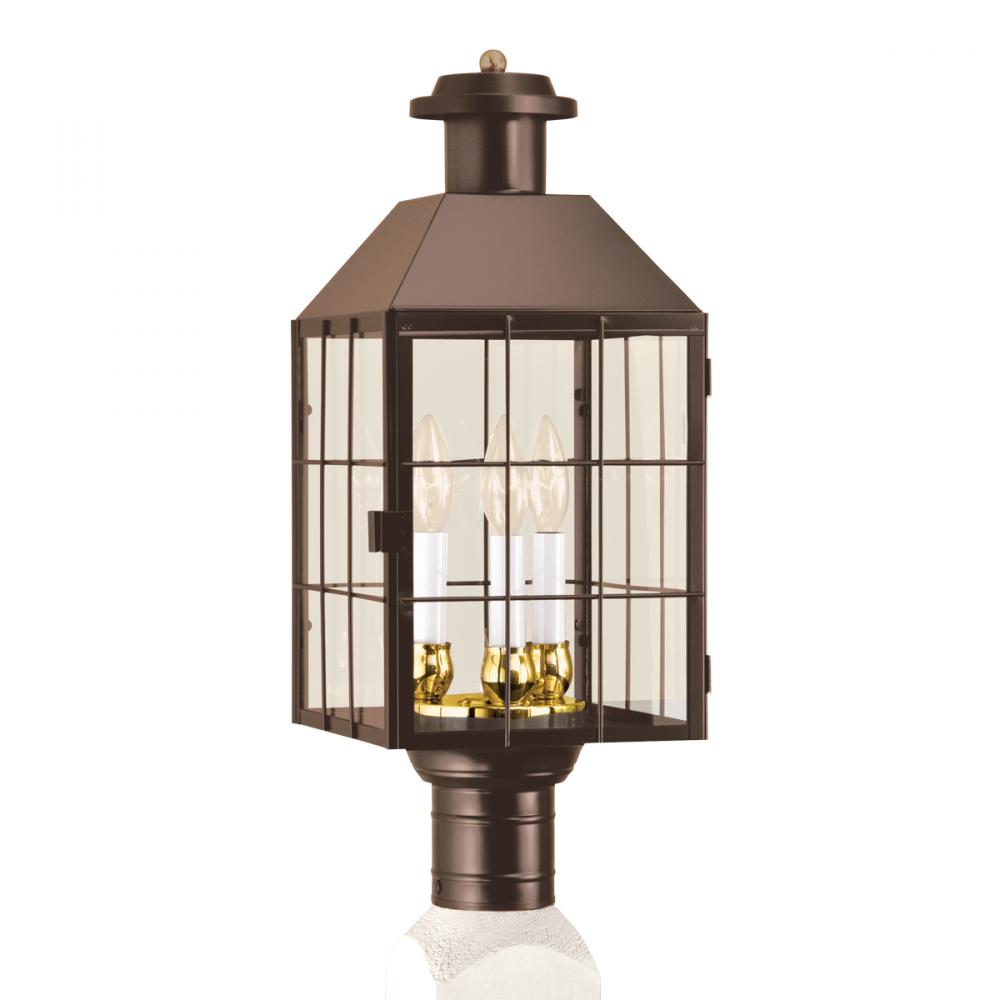 American Heritage Outdoor Post Lantern - Bronze