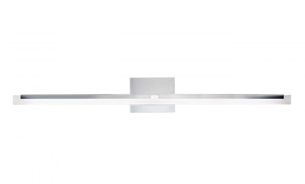 Double L Sconce Linear 36&#34; LED Vanity Light - Chrome