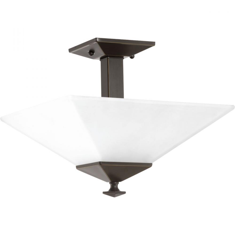 Clifton Heights Collection 12-3/4&#34; Two-Light Semi-Flush
