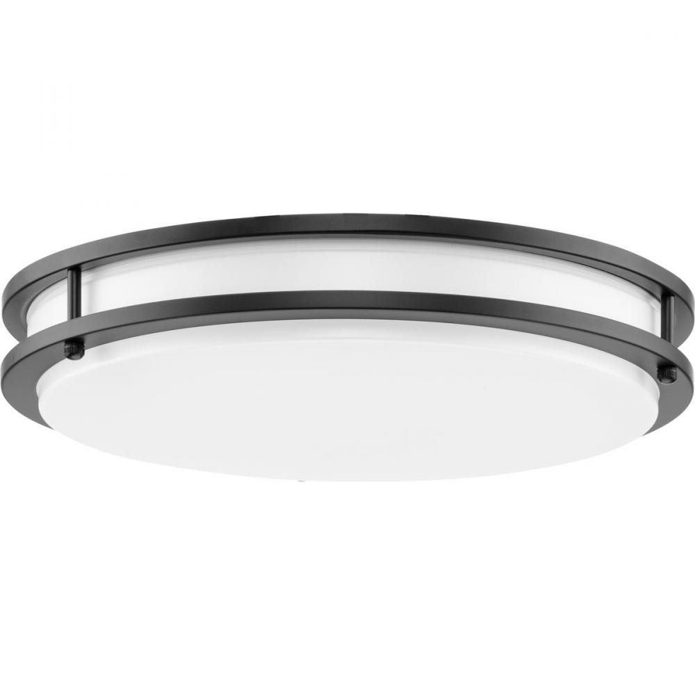 Abide Collection 5-CCT Integrated LED Matte Black Contemporary 14&#34; Medium Flush Mount Light