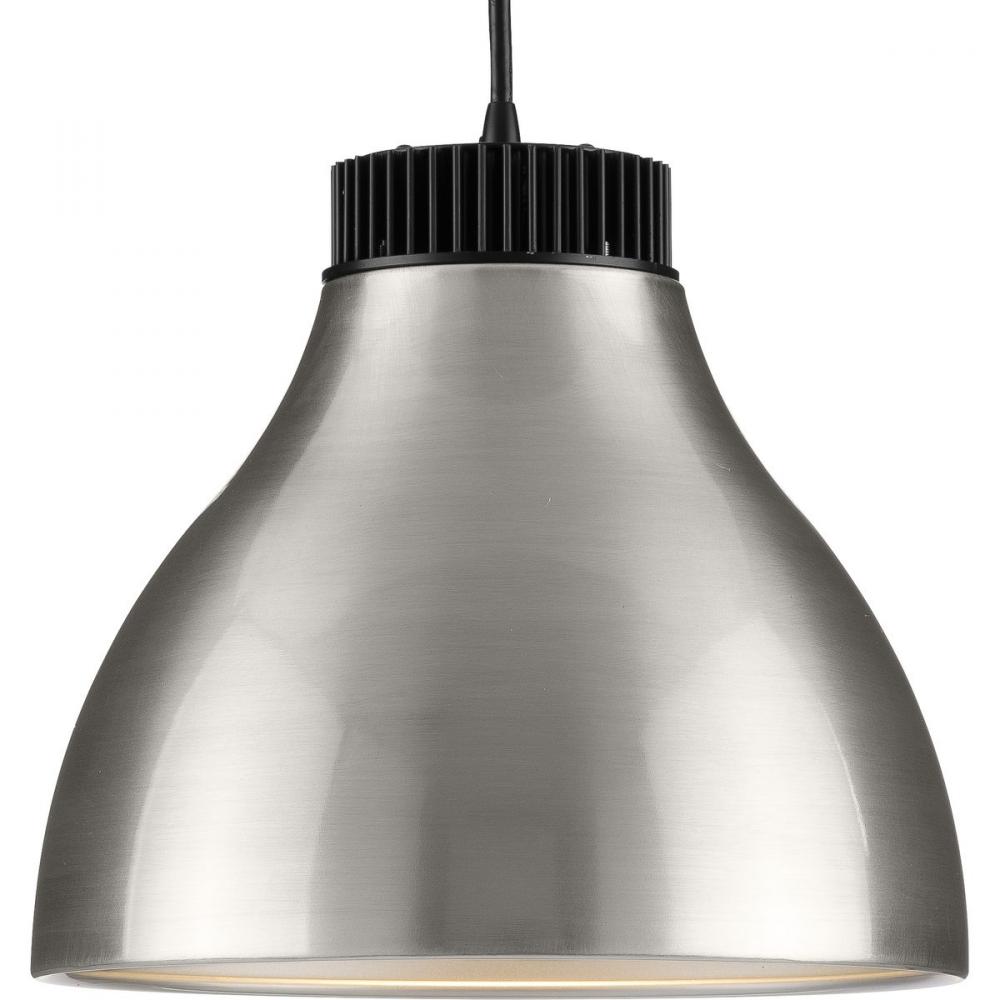 Radian LED Collection Modern Brushed Nickel Metal Pendant