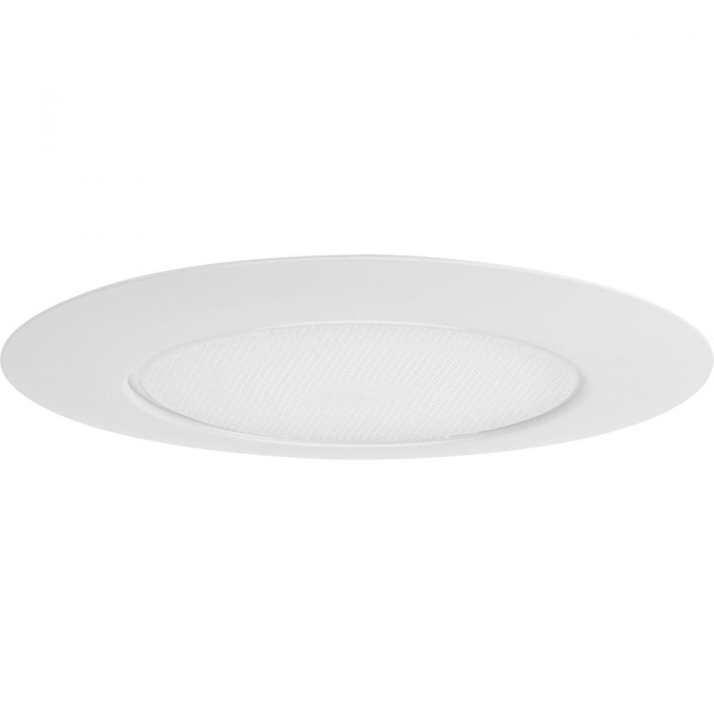 6&#34; Satin White Recessed Lensed Shower Trim with Glass Diffuser for 6&#34; Housing (P806N series)