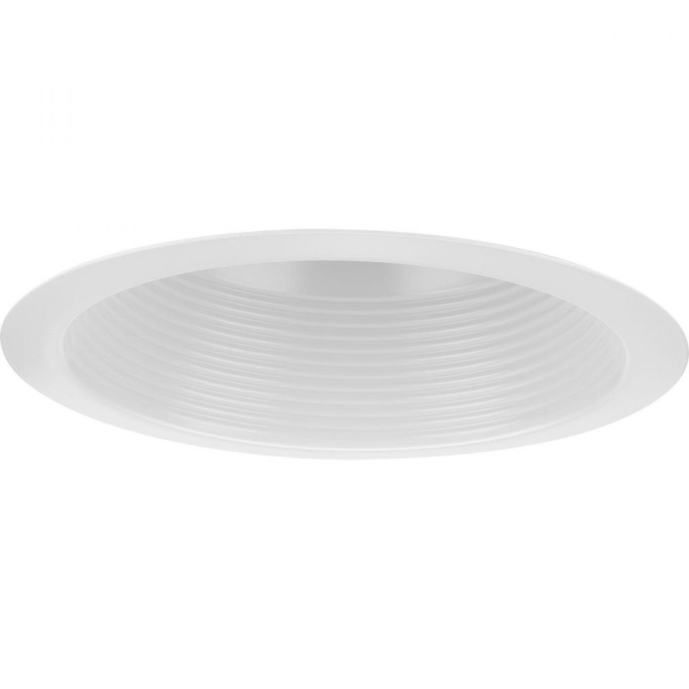 6&#34; Satin White Recessed Step Baffle Trim for 6&#34; Shallow Housing (P806S Series)
