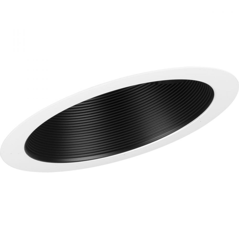 6&#34; Black Recessed Sloped Ceiling Step Baffle Trim for 6&#34; Housing (P605A Series)