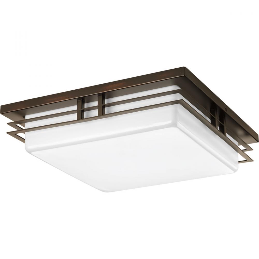 Helm Collection Two-Light 14&#34; LED Flush Mount