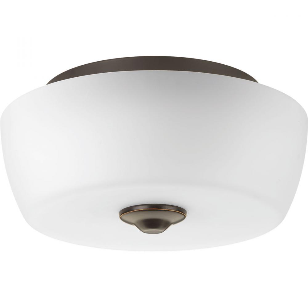 Leap Collection Two-Light 14&#34; Flush Mount