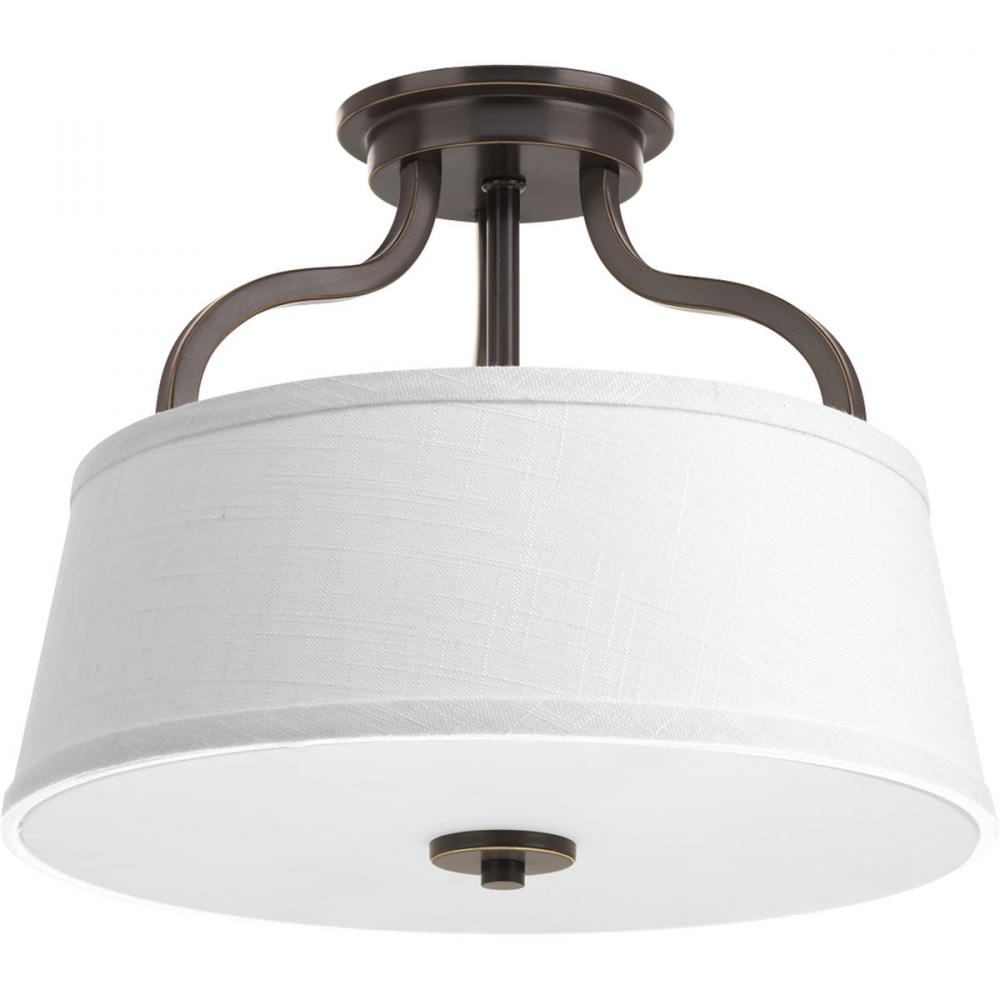 Arden Collection Two-Light 14&#34; Semi-Flush Convertible