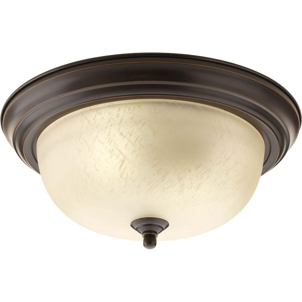 Two-Light Dome Glass 13-1/4&#34; Close-to-Ceiling