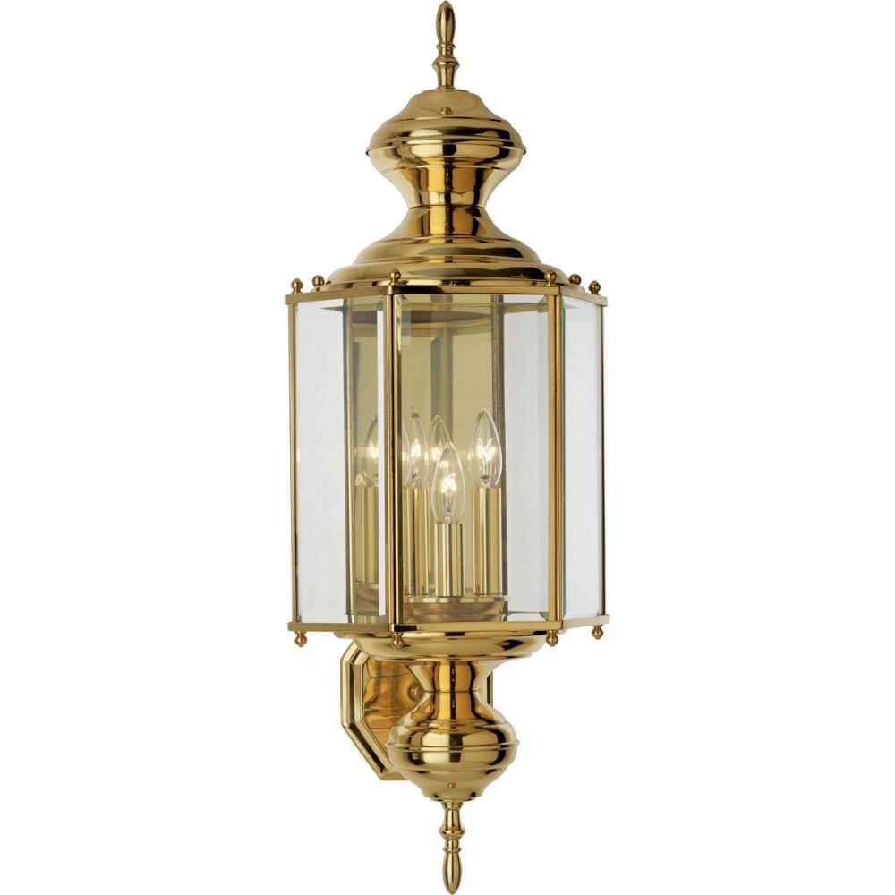 BrassGUARD Collection Three-Light Wall Lantern