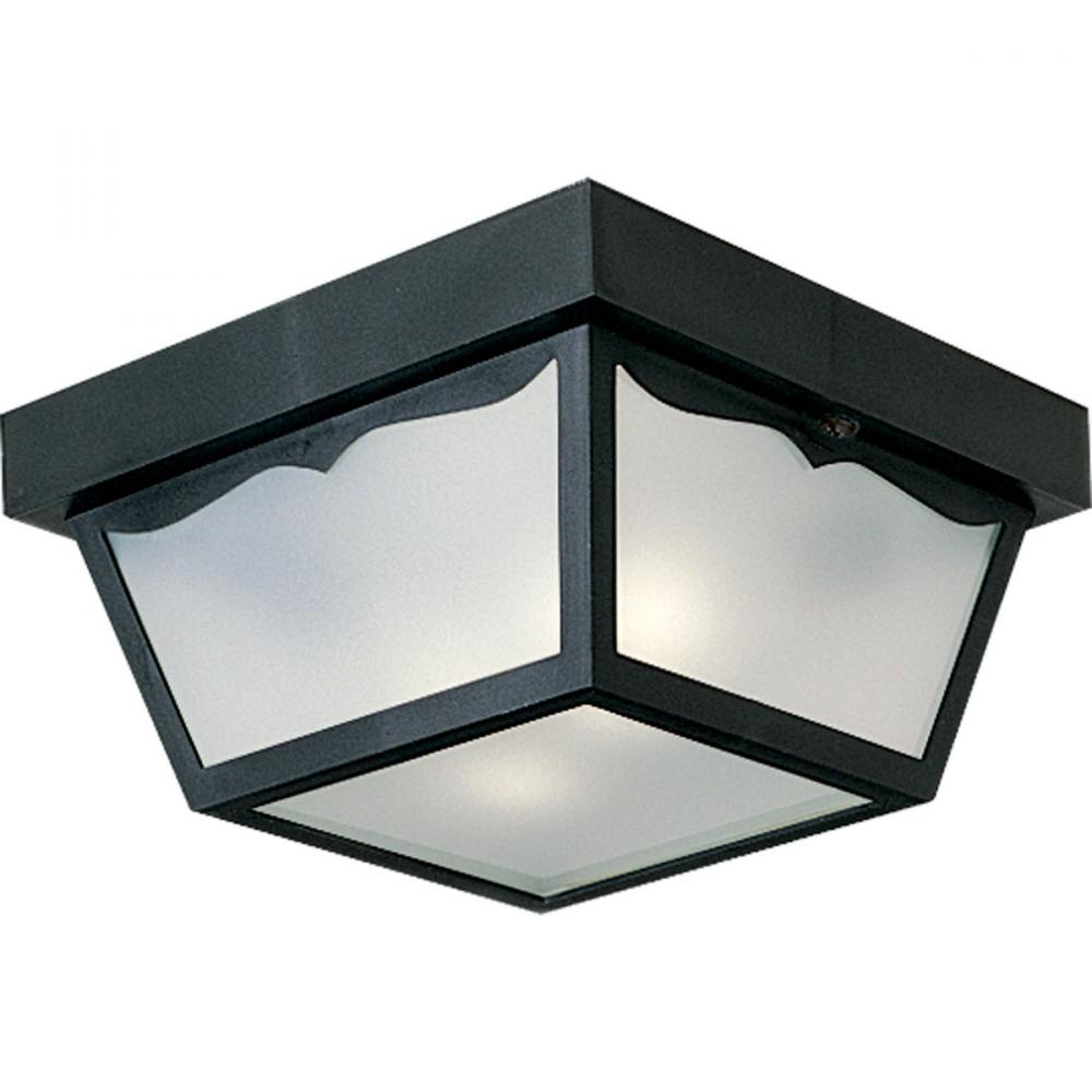 Two-Light 10-1/4&#34; Flush Mount for Indoor/Outdoor use