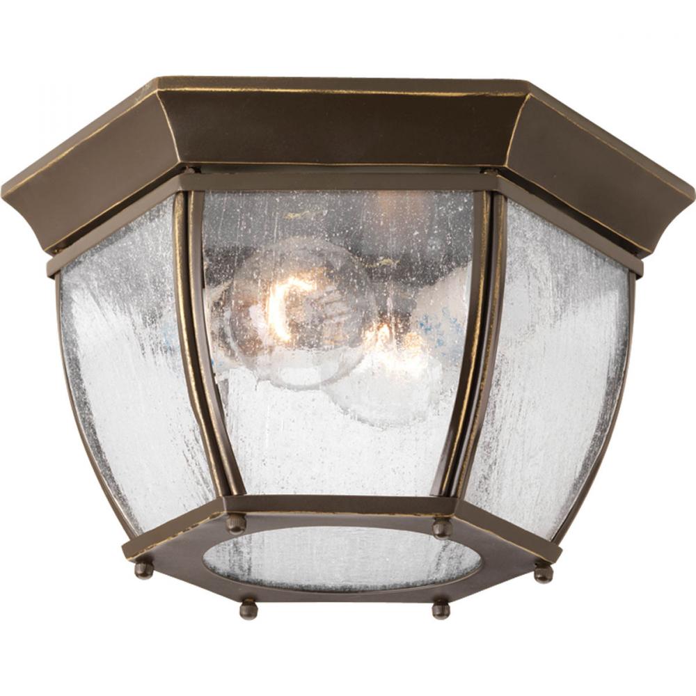 Roman Coach Collection Two-Light 11&#34; Flush Mount