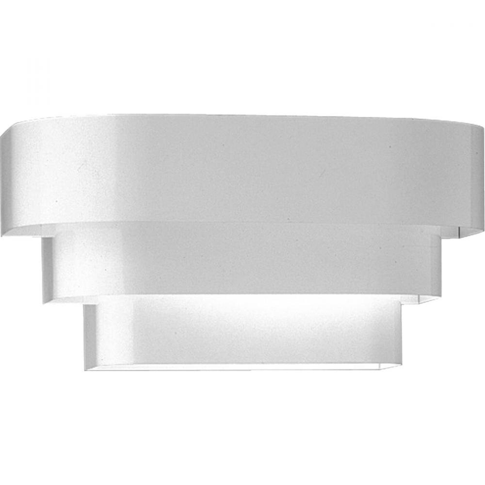 Louvered Sconce 7&#34; One-Light White Modern Wall Light