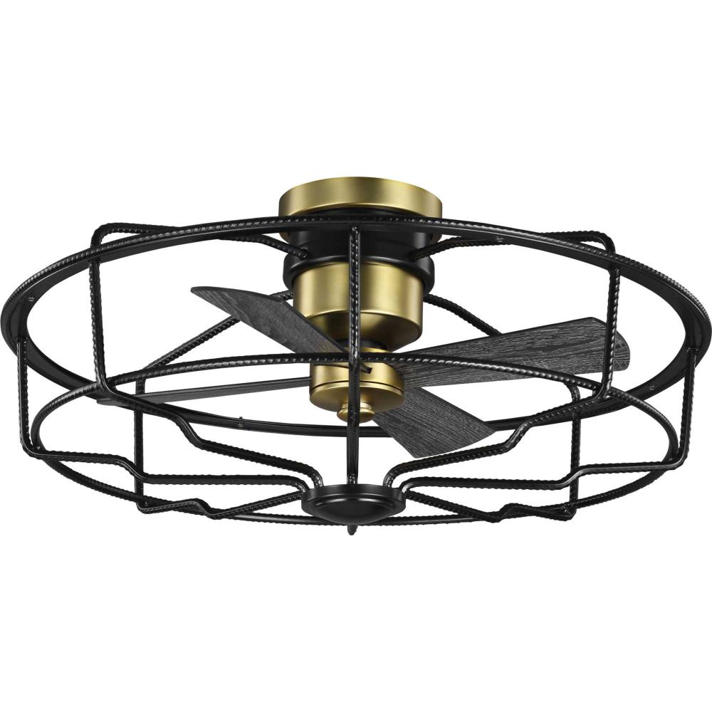 Loring Collection 33&#34; Four-Blade Black Ceiling Fan