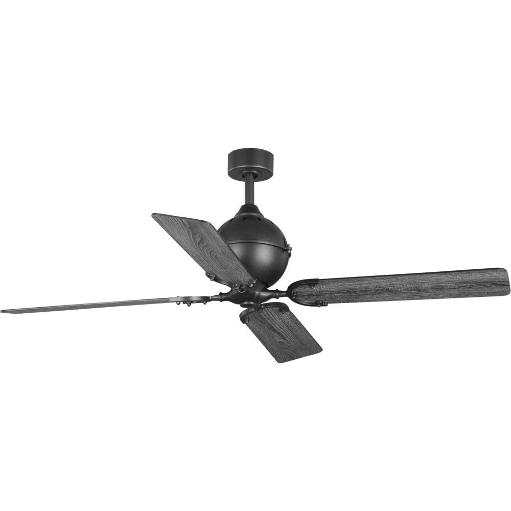 Royer Collection 56&#34; Four-Blade Forged Black Ceiling Fan