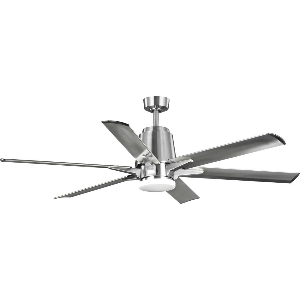 Arlo Collection 60&#34; Indoor/Outdoor Six-Blade Brushed Nickel Ceiling Fan